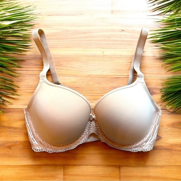Wacoal La Femme Underwire T-Shirt Bra 853117 - 32E (US 32DD) “Naturally Nude” - Picture 3 of 11
